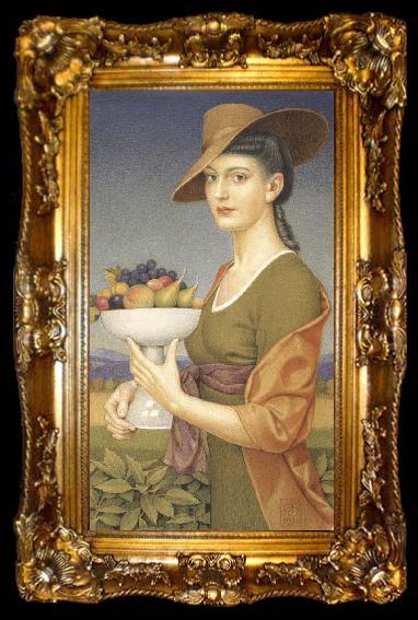 framed  Joseph E.Southall A Dish of Fruit, ta009-2